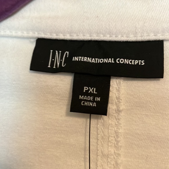 Inc international concepts white denim jacket size XL Petite - Picture 3 of 9